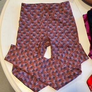 Athleta Girl Full Length Leggings High Rise Printed Chit Chat Tight/12